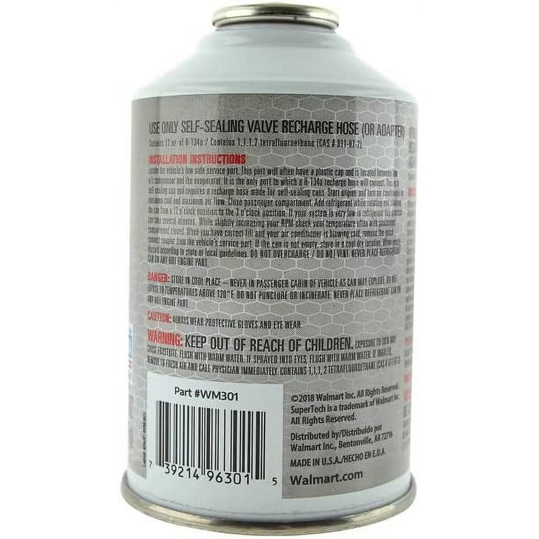 Super Tech R-134a Automotive Refrigerant, 12 oz, 4 pack - Walmart.com