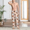 thumbnail image 2 of Pofeuu Forest Squirrel Nuts Print Men's Pajama Pants, Soft Lounge Pajama Pants with big pockets for Men Plaid Pj Bottoms-Large, 2 of 6