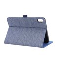 thumbnail image 4 of Case for iPad mini 6th Gen 8.3" 2021 / iPad mini 7th Gen (A17 Pro) 2024, Vintage Fabric PU Leather Folio Cover Soft TPU Inner Multiple Viewing Angles Stand with Card Slots Auto Sleep / Wake - Blue, 4 of 7
