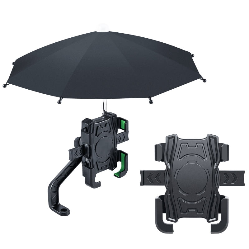 Mini Parapluie Pour Téléphone - Avec Ventouse - Pare-Soleil Et Anti-Pluie - Support Portable Extérieur - Rose Rouge - 4