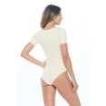 thumbnail image 4 of Natural Uniforms Short Sleeve Scoop Neck Body Suit--Breathable Cotton Stretch(Nude, Small), 4 of 6