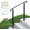 Black-Straight D, variant on ANHXN Handrails for Outdoor Steps, Stair Hand Rail Kit, Transitional Carbon Steel Railings with Installation Kit, Stair Rails for Seniors, Concrete Steps & Porch & Deck