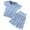 0-Blue925, variant on WOYY Infant Boys Sleepwear Set Soft Breathable Short Sleeve Top High Waisted Shorts, Sizes 18-24M