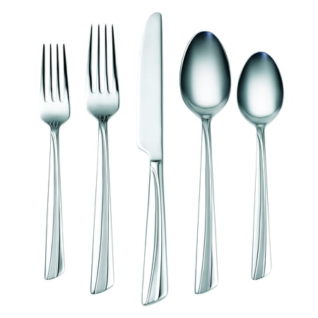 - Corelle Laina Frost 45-Pc Flatware & Host Serving Set, Service for 8