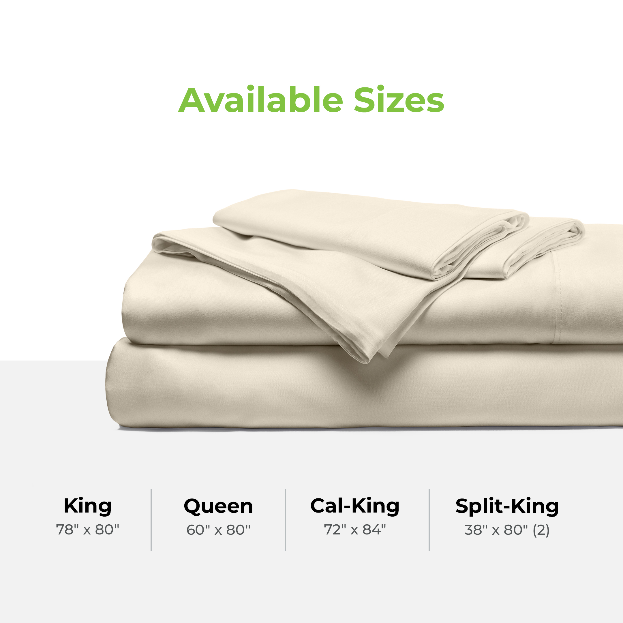 Cariloha Resort Bamboo Viscose 4-Piece Bed Sheet Set - Odor-Resistant, Sustainable, Hypoallergenic, Soft and Durable - Flat and Fitted Sheets and Two Pillowcases - California King - Coconut Milk