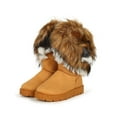 thumbnail image 5 of Women Asymmetrical Fur Round Toe Flat Winter Boots 19500, 5 of 6