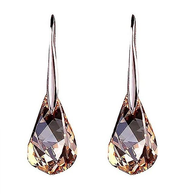 Pendientes de magnetoterapia linfática de piedra de cuarzo, pendientes de piedra de cuarzo