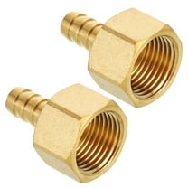 Uxcell Pack of 5 Brass Hose Barb Fittings 3/8" Hose Barb to 1/2" NPT Female Fittings