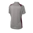 thumbnail image 6 of Sport-Tek Ladies Heather Colorblock Contender Polo-3XL (Vintage Heather/ Maroon), 6 of 6