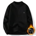 thumbnail image 2 of Yiliang Big and Tall Sweaters for Men Fall and Winter Long Sleeve Warm and Thermal Top Clothes ,Black,L, 2 of 4
