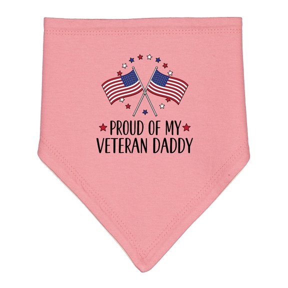 Inktastic Military Veteran Daddy Proud Son Daughter Baby Bandana Bib