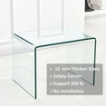 thumbnail image 5 of SMARTIK Square Glass Nightstand End Table, Clear Side Table Bedside for Living Room, 5 of 5