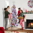 thumbnail image 5 of Best Choice Products 9ft Prelit Artificial Snow Flocked Pencil Christmas Tree 500 Multicolored/ Warm-White Light Modes, 5 of 9