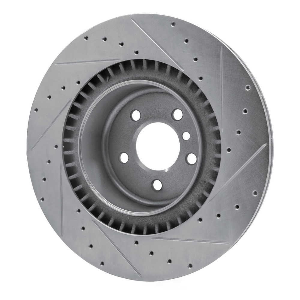 Dynamic Friction Company 631-31148L DFC Brake Rotor - Drilled And Slotted - Silver