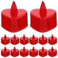 thumbnail image 1 of 24pcs LED Electronic Candle Lamp Heart Shape Candle Lights Flameless Tealight Romantic Party Decor (Red Shell, Red Light, No Flashing), 1 of 8