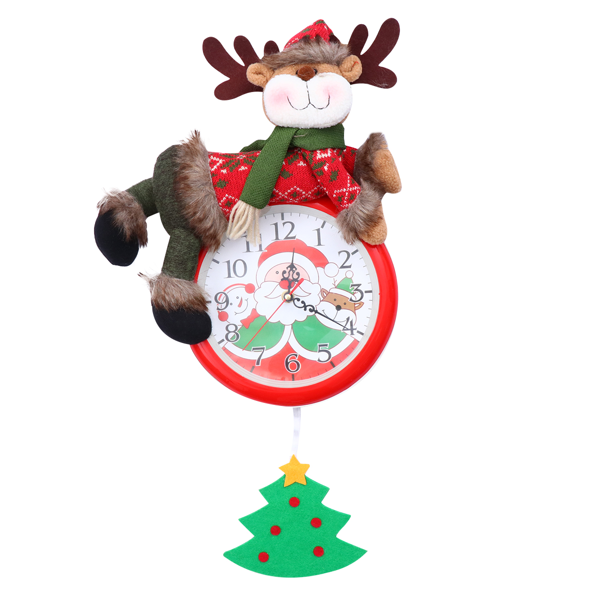 Adorable Wall Clock Xmas Deer Clock Living Room Wall Clock Christmas