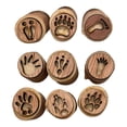 thumbnail image 2 of 9x Wooden Stamp Set Animals Foot Print Stamp Wooden Block Stamps Animals Paw Stamp Animal Track Stamps for Drawing, Art Crafts, Clay, Crafting Style 2.5-3.5cm, 2 of 9