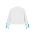 thumbnail image 5 of Kaerm Kids Girls Zipper Figure Ice Skating Top Athletic Sport Training Jacket Long Sleeve Sparkly White 4, 5 of 6