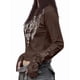 thumbnail image 3 of Camisetas Gráficas para Mujeres, Adolescentes, Estética Grunge, Gótica, Y2k, Básica, de Punto, Larga, Otoño. Café M, 3 of 8