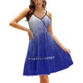 thumbnail image 1 of Blue Ink Ombre Pattern Sweet Elegant Dress Women Korean Kawaii Square Collar Dress Abstract Pattern Graphite Chalk Charcoal, 1 of 5