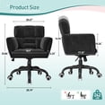 thumbnail image 2 of Silla para el hogar y la oficina DurayLoly, material suave al tacto, negro, 2 of 8