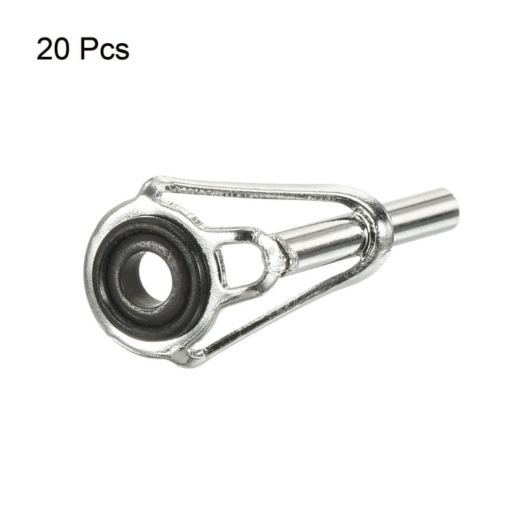 2.6mm Tube Dia Iron Fishing Rod Tips Repair Kit Ring Guide, 24 Pack