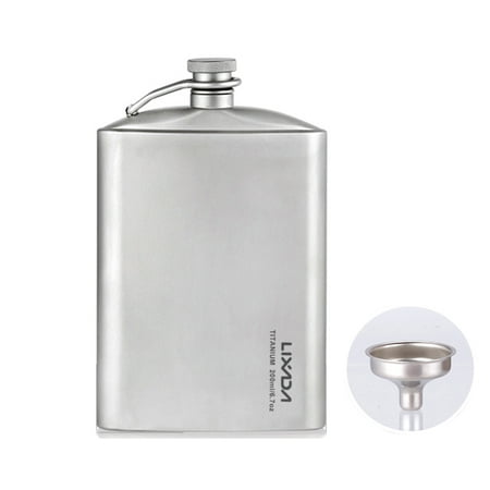 

200ml Leakproof Titanium Flask Whisky Flask for Outdoor Camping Backpacking Travel Picnic