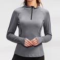 thumbnail image 2 of Womens Athletic Tops Long Sleeve Quick Dry UPF 50+ Soft Quarter Zip Pullover Athletic Fitted Golf Shirt for Woman, 2 of 9