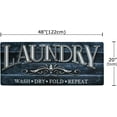 thumbnail image 3 of LANPEI Laundry Room Rug Runner 2x4Ft Waterproof Rubber Kitchen Floor Mat Nonslip Outdoor Indoor Farmhouse Wood Print Area Rug Novelty Mat, Blue, 20x48in, 3 of 6