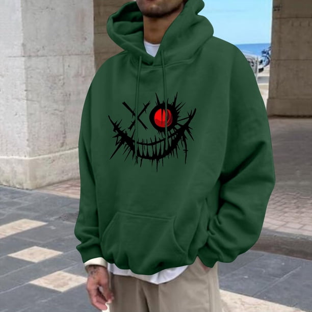 Sudadera con capucha para mujer, estampada, cuello redondo, manga larga, sudadera con capucha, camiseta, blusa, blusa de poliéster para hombre