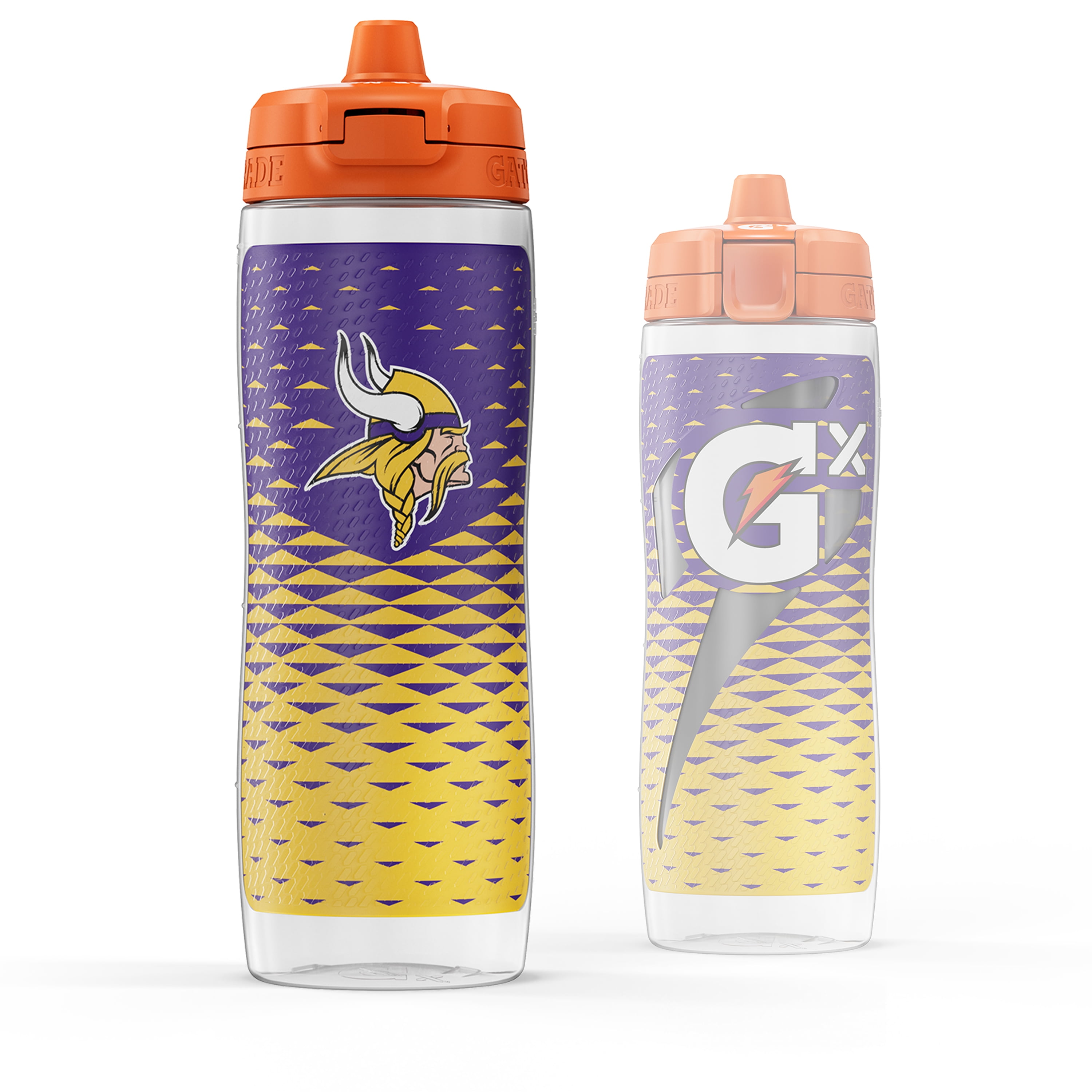 Wilson x Gatorade Minnesota Vikings NFL Fan Kit - Includes Wilson NFL Limited Junior Football and Gatorade Gx Minnesota Vikings Team Squeeze Water Bottle 30 Oz