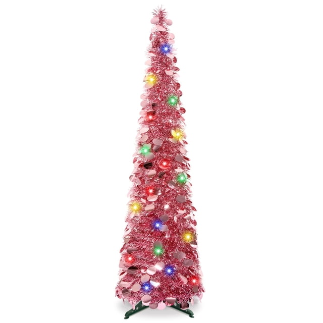 Lápiz con forma de árbol de Navidad, 150 cm, con diseño de oropel
