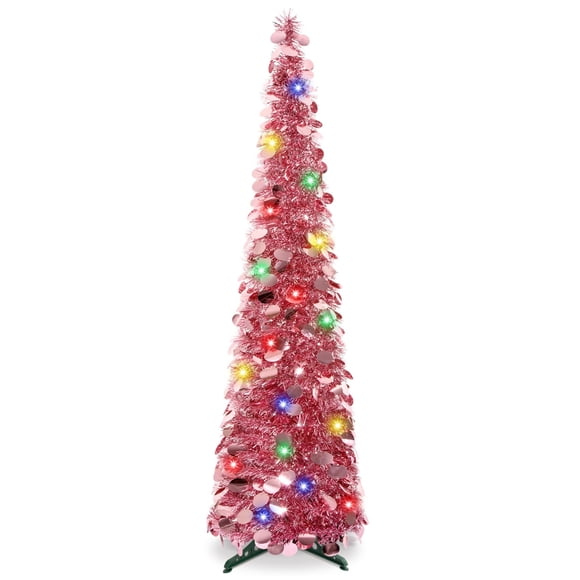 Lápiz con forma de árbol de Navidad, 150 cm, con diseño de oropel