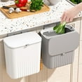 thumbnail image 4 of Clearance Rubbish Bags under $20 Hanging Kitchen Trash Can With Lid Double Open Lid Design Kitchen Trash Can Kitchen Cabinet Door Hanging Wall Storage Bucket Kitchen Compost Door Hanging Mounted, 4 of 4