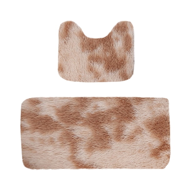 Juego de alfombrillas de baño de felpa para inodoro y ducha, suaves, absorbentes de agua, antideslizantes, de terciopelo polar, lavables a máquina, de secado rápido, decoración para el suelo del baño