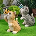 thumbnail image 3 of Solar Cat Yard Decor Light Cat Garden Sculpture Resin Cat Outdoor Statue For Porch Lawn, 3 of 6