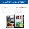 thumbnail image 3 of Koolatron 2.4 cu ft (67L) Compact Refrigerator, Freestanding Mini Fridge with Freezer Compartment, Black, 3 of 12