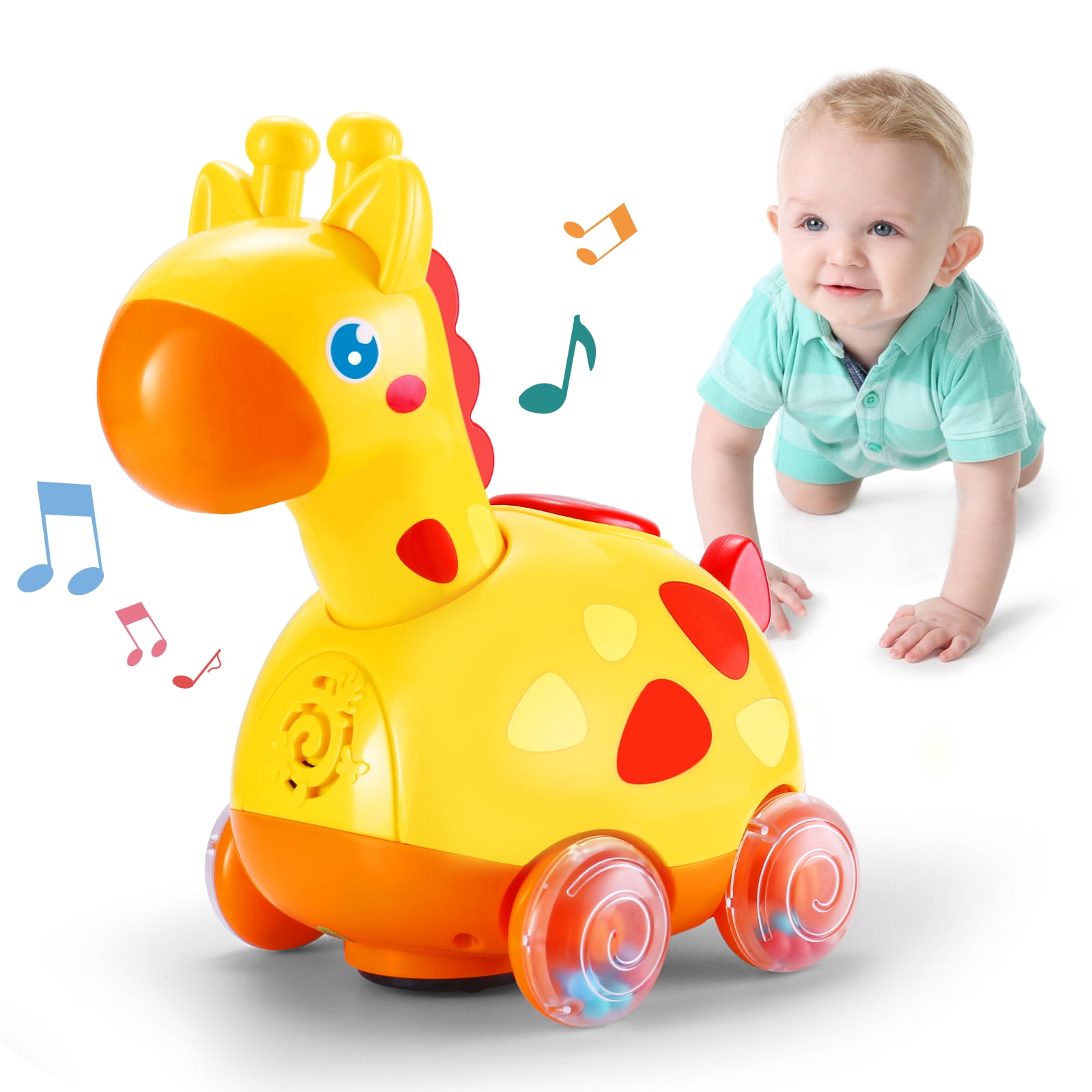 Yerloa Baby Crawling Toys Giraffe Musical Light Up Baby Toys for 6 to