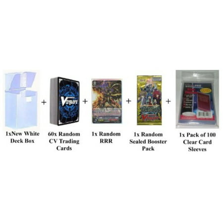 Cardfight Vanguard 60 Cards Pack w/ RRR + 1 Sealed Pack + Deck Box and Sleeves by