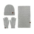 thumbnail image 5 of Winter Beanie Hat Neck Warm Scarf and Touch Screen Gloves Set for Women and Men,Knit Cap Set, 5 of 8