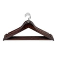 thumbnail image 2 of Better Homes & Gardens Wood Suit Hangers for Adult, 5 Pack, Walnut Finish, 2 of 15