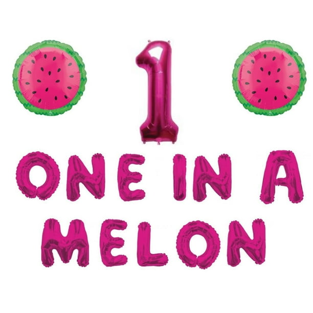 Download One In A Melon First 1st Birthday Party Balloons Decoration Supplies Watermelon Walmart Com Walmart Com
