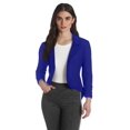 thumbnail image 3 of Hybrid & Company Womens Casual Work High Low Blazer Jacket JK45590X 1073T Royal 2X, 3 of 7