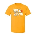 thumbnail image 2 of Wild Bobby, Back to The Gym Movie Logo Parody, Gym/Workout, Men Graphic Tee, Gold, 5X-Large, 2 of 4