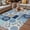 Blue, variant on Bohemia Floral Outdoor Rug for Patio/Deck/Porch, Non-Slip Large Area Rug 4 x 6 Ft, Retro Mediterranean Texture Patchwork Blue Indoor Outdoor Rugs Washable Area Rugs, Camping Rug Carpet Runner