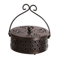 thumbnail image 3 of Soporte redondo para quemador ignífugo y tapa para jardín, exterior, interior, accesorio para el hogar Bronce Colco Soporte de quemador, 3 of 8