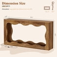 thumbnail image 5 of Walsunny Farmhouse Console Table, 63 Inch Scalloped Industrial Wooden Storage Entryway Accent Table, Wavy Console Table for Living room, Rustic Brown, 5 of 8