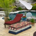 thumbnail image 6 of ARDEN Outdoor Chaise Lounge Cushion 22 x 77, Ruby Red Leala, 6 of 12