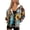 Aztec Tribal Sunflower, variant on Cute Panda Sunflower Print Women Zip Up Hoodies Oversized Long Sleeve Sweatshirts Pullover Hooded Jacket Y2K Hoodie with Pocket Fall Winter Outfits, Size XL