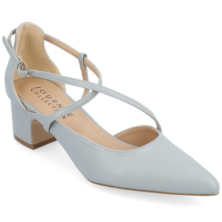 

Journee Collection Womens Galvinn Crisscross Strap Pointed Toe Pumps